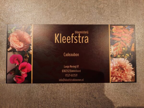 Cadeau bon Kleefstra